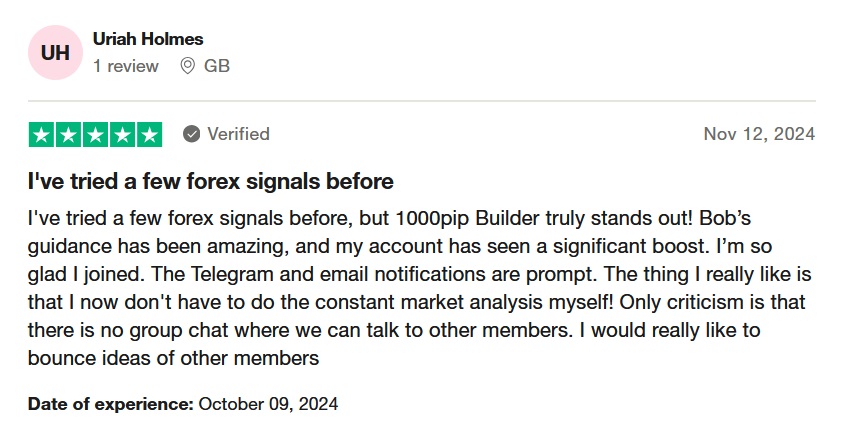 1000pip builder Trustpilot review2